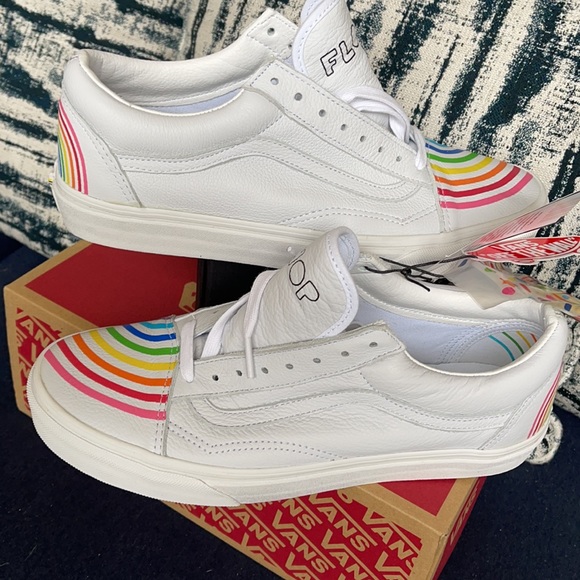 Vans Old Skool Flour Shop Rainbow/True White MENS - Picture 11 of 16